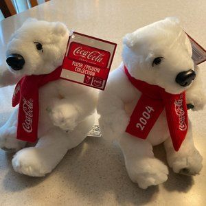 Coca Cola 2004 Collectible Plush Bears